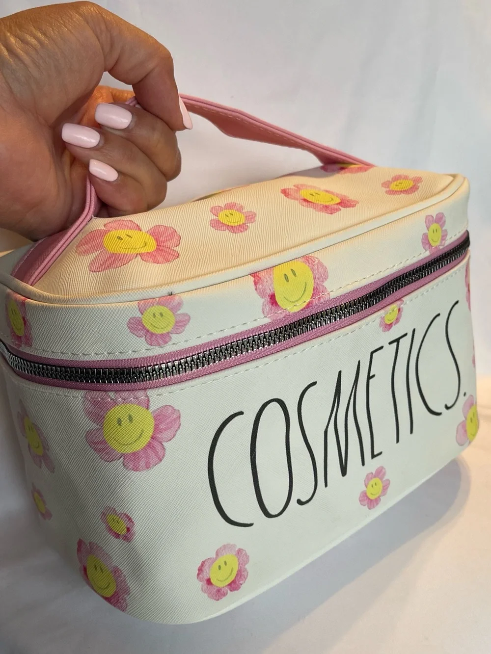 Rae Dunn Floral Smile Cosmetic Case